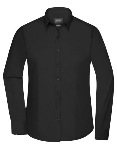 Camicia Longsleeve Poplin donna Black