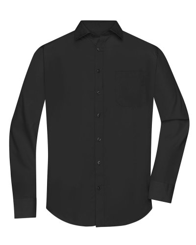Camicia Longsleeve Poplin uomo Black