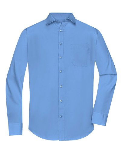 Camicia Longsleeve Poplin uomo Aqua
