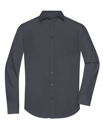Camicia Longsleeve Poplin uomo Carbon