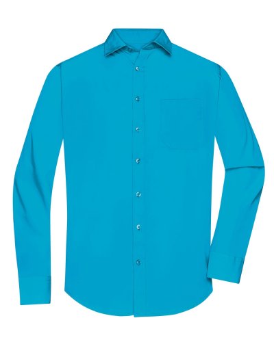Camicia Longsleeve Poplin uomo Turquoise