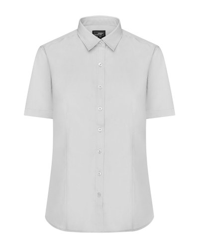 Ladies' Shirt Shortsleeve Poplin Light Grey