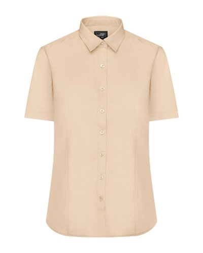 Ladies' Shirt Shortsleeve Poplin Stone