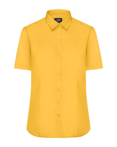 Ladies' Shirt Shortsleeve Poplin Yellow