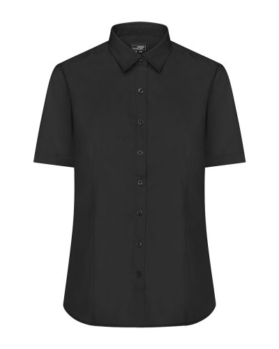 Ladies' Shirt Shortsleeve Poplin Black