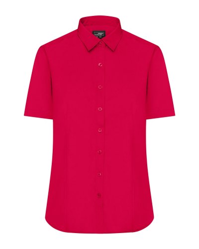 Ladies' Shirt Shortsleeve Poplin Red