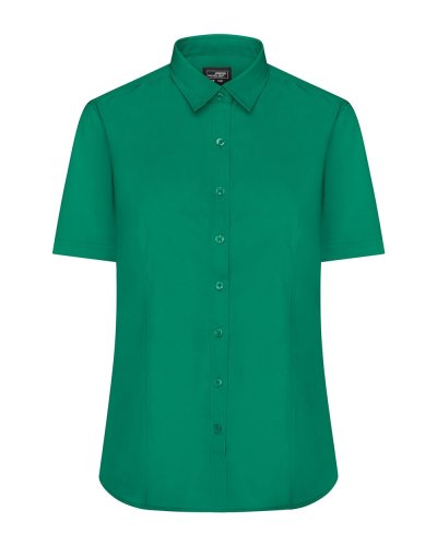 Ladies' Shirt Shortsleeve Poplin Irish Green