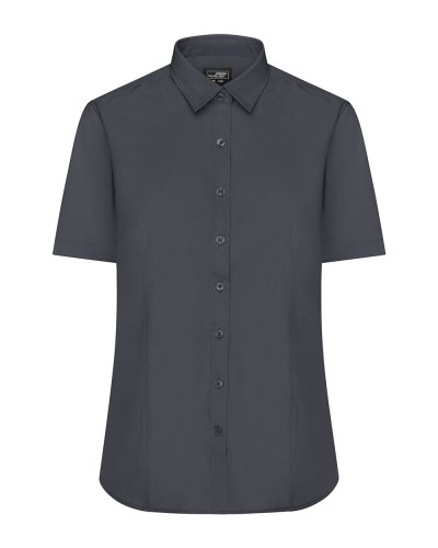 Ladies' Shirt Shortsleeve Poplin Carbon