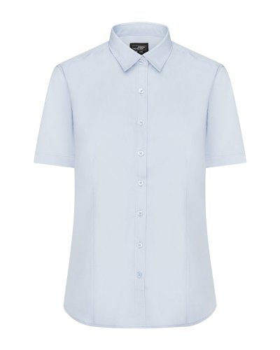 Ladies' Shirt Shortsleeve Poplin Light Blue