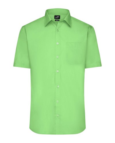 Men's Shirt Shortsleeve Poplin Lime Green