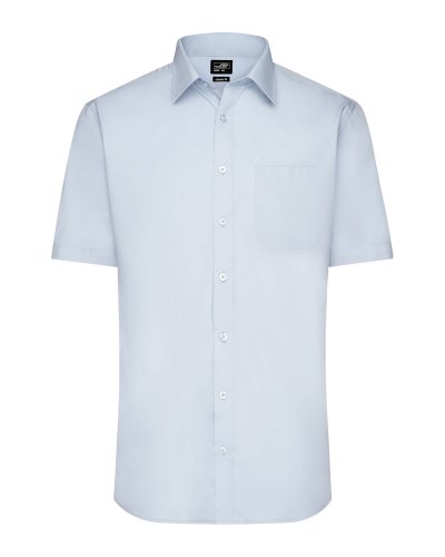 Men's Shirt Shortsleeve Poplin Light Blue
