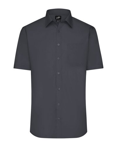 Men's Shirt Shortsleeve Poplin Carbon