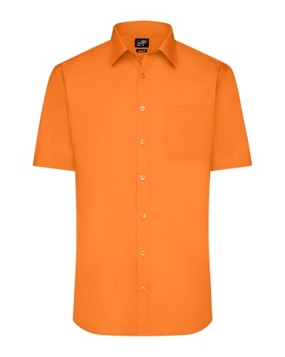 Men's Shirt Shortsleeve Poplin Orange