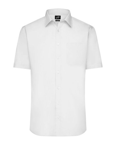 Men's Shirt Shortsleeve Poplin White