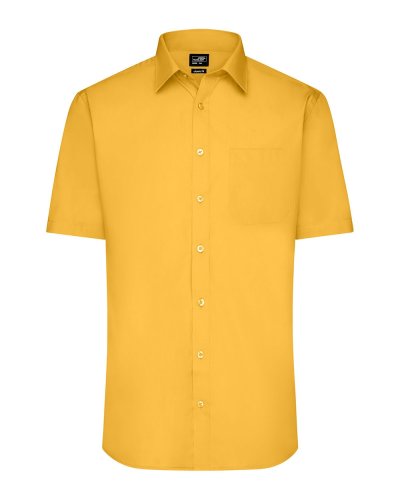 Men's Shirt Shortsleeve Poplin Yellow
