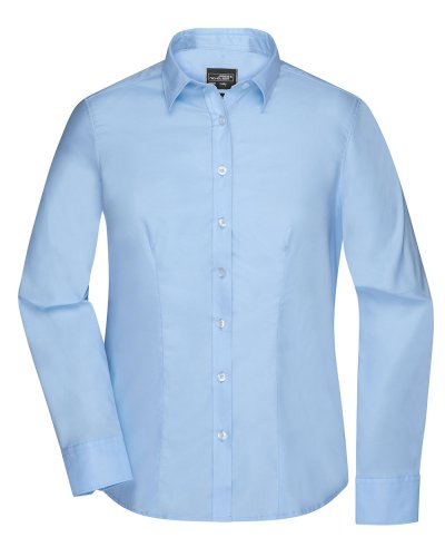 Camicia Longsleeve in micro Twill Light Blue