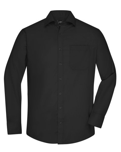 Camicia Longsleeve Micro-Twill uomo Black
