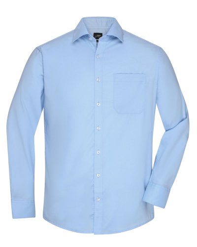 Camicia Longsleeve Micro-Twill uomo Light Blue