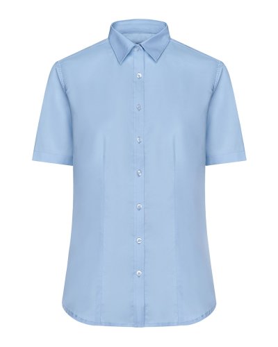 Camicia Shortsleeve micro twill donna Light Blue