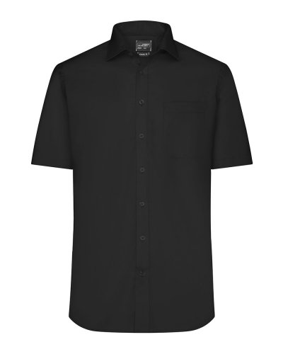Camicia Shortsleeve Micro-Twill Uomo Black