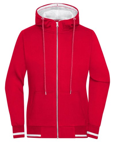 Ladies' Club Sweat Jacket Red/White