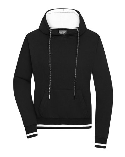 Ladies' Club Hoody Black/White