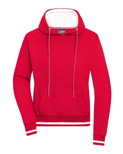 Ladies' Club Hoody Red/White