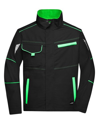 Workwear Jacket - Color Black/Lime Green