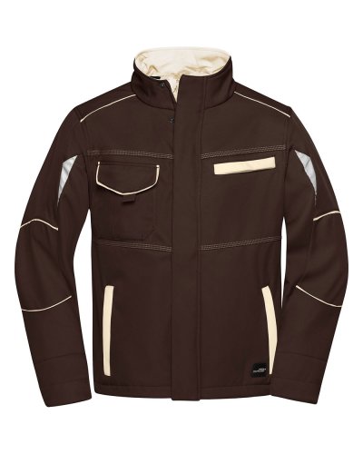 Workwear Softshell Jacket - Color Brown/Stone