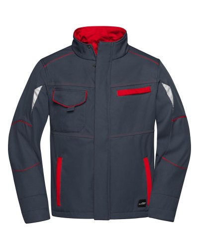 Workwear Softshell Jacket - Color Carbon/Red
