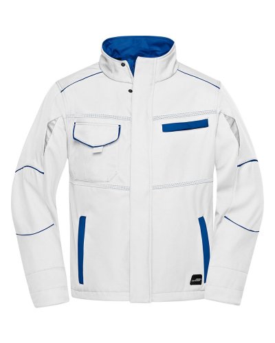 Workwear Softshell Jacket - Color White/Royal