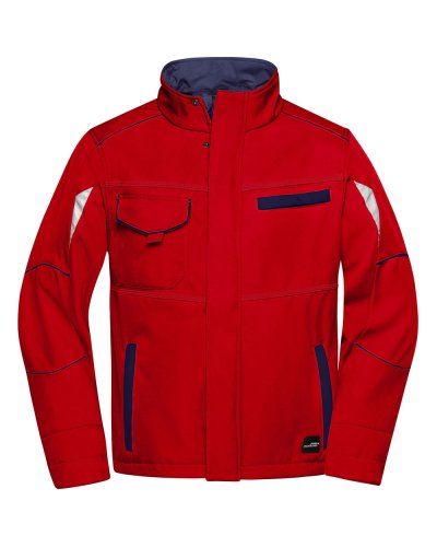 Workwear Softshell Jacket - Color Red/Navy