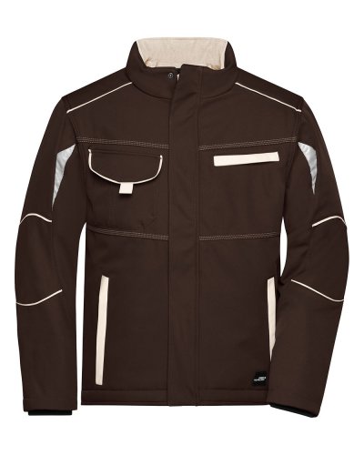 Workwear Softshell Padded Jacket - Color Brown/Stone