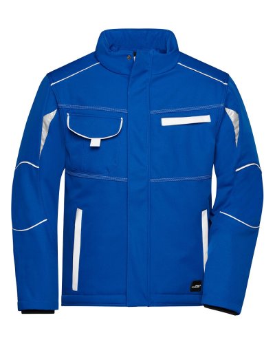 Workwear Softshell Padded Jacket - Color Royal/White