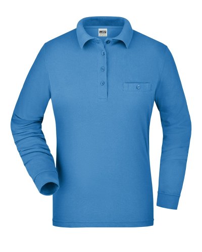 Polo manica lunga da lavoro Pocket Long Sleeve Aqua