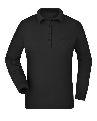 Polo manica lunga da lavoro Pocket Long Sleeve Black