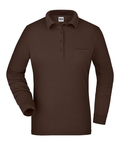 Polo manica lunga da lavoro Pocket Long Sleeve Brown