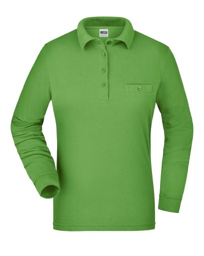 Polo manica lunga da lavoro Pocket Long Sleeve Lime Green