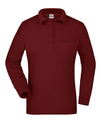 Polo manica lunga da lavoro Pocket Long Sleeve Wine