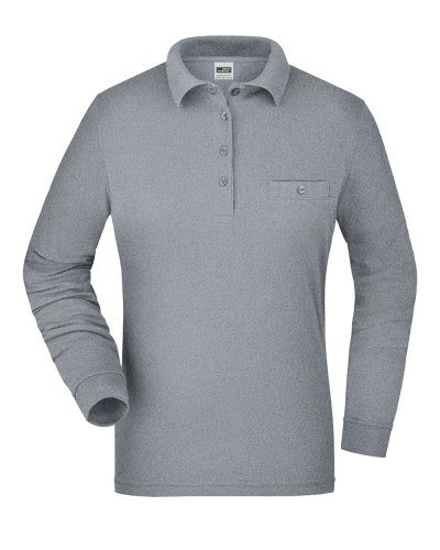 Polo manica lunga da lavoro Pocket Long Sleeve Grey Heather