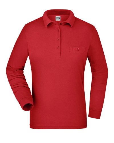 Polo manica lunga da lavoro Pocket Long Sleeve Red