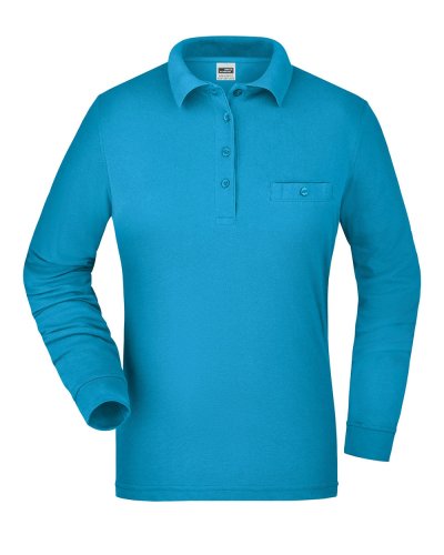 Polo manica lunga da lavoro Pocket Long Sleeve Turquoise