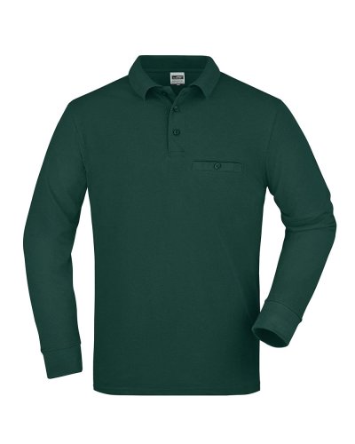 Men's Workwear Polo Pocket Longsleeve Dark Green