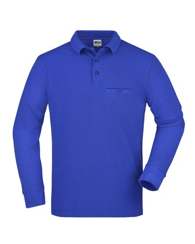 Men's Workwear Polo Pocket Longsleeve Royal