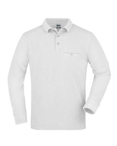 Men's Workwear Polo Pocket Longsleeve White
