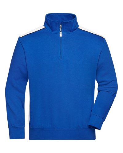 Workwear Half-Zip Sweat - Color Royal/White