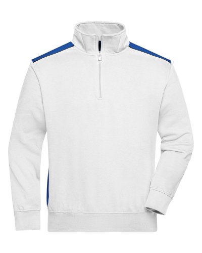 Workwear Half-Zip Sweat - Color White/Royal