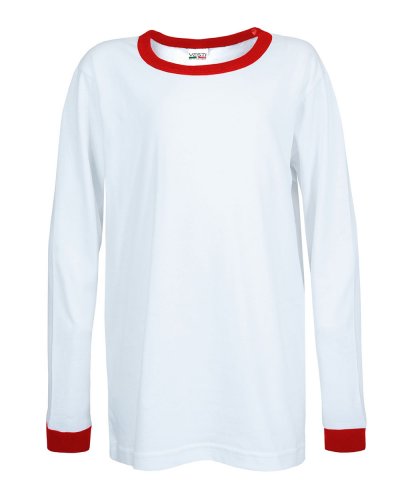 Maglia bambino manica lunga Bianco/Rosso