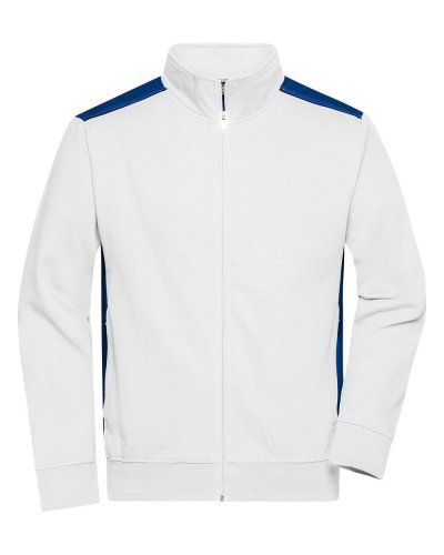 Men's Workwear Sweat Jacket - Color White/Royal