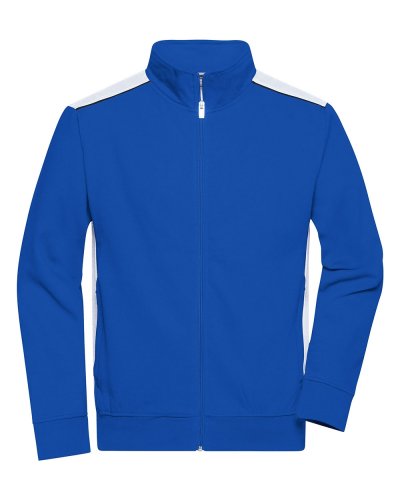 Men's Workwear Sweat Jacket - Color Royal/White